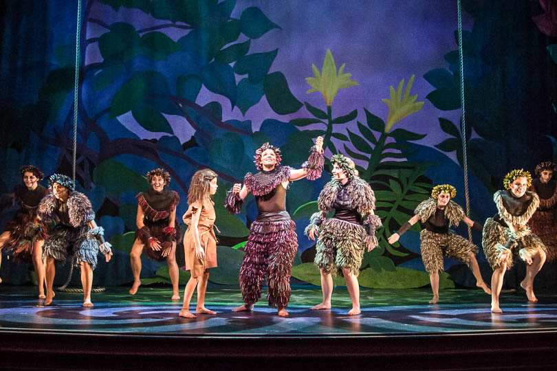 The cast of <i>Disney's Tarzan®</i>, 2018. Photo by Emma K. Rothenberg-Ware.
