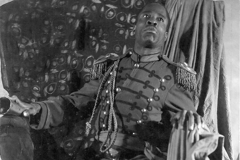 Wayland Rudd in <i>The Emperor Jones</i>, 1930.