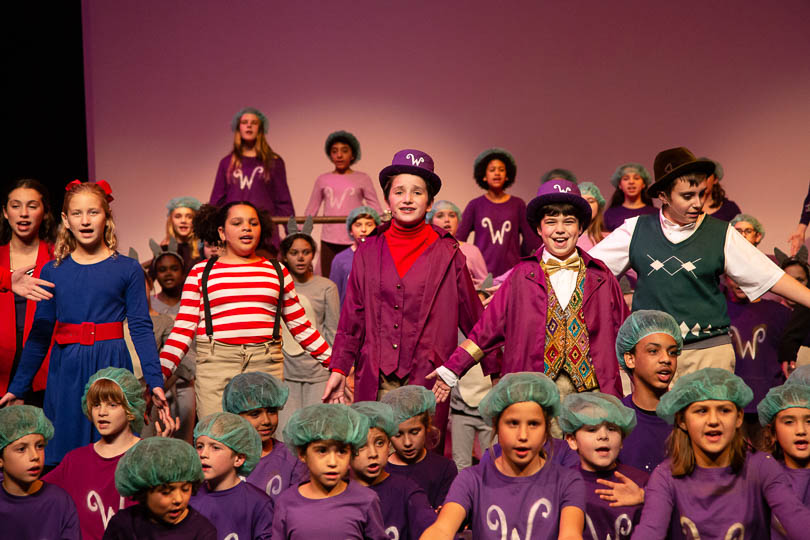 The cast of <i>Willy Wonka Kids</i>, 2019. Photo by Emma K. Rothenberg-Ware.