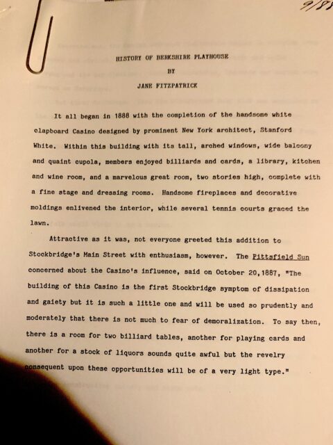 A photograph of the first page of Jane's original text typed via type-writer