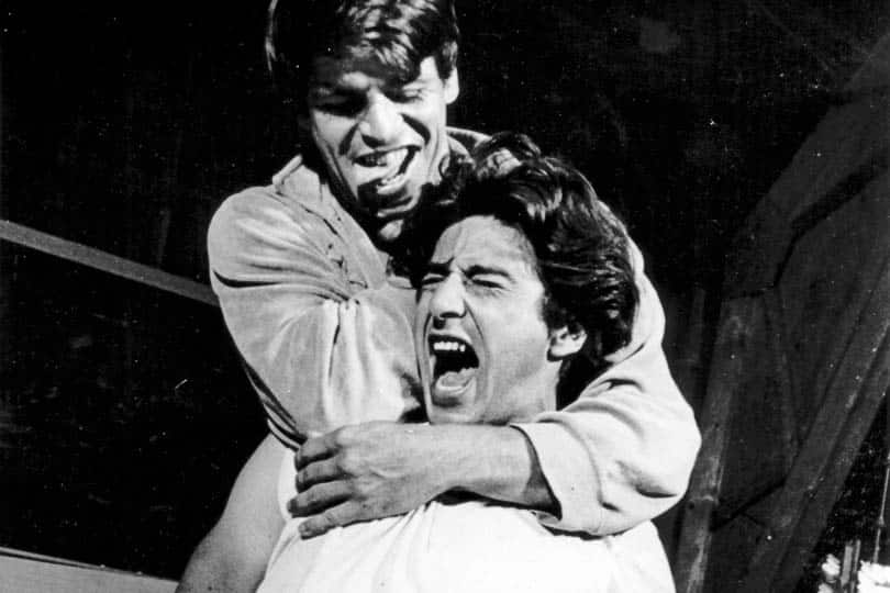 William Devane and Al Pacino in Does a Tiger Wear a Necktie?, 1967.